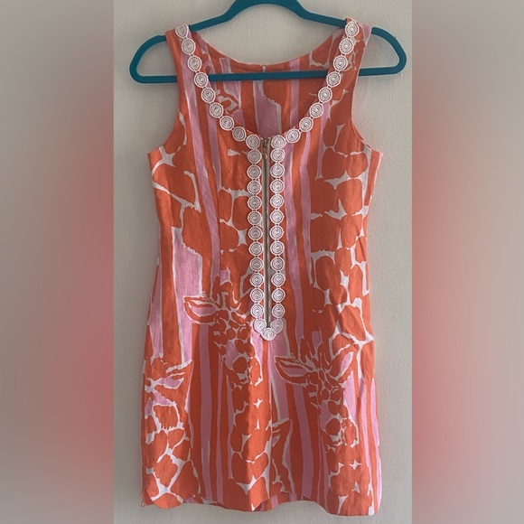 Lilly Pulitzer Dresses & Skirts - Lilly Pulitzer for Target Pink & Orange Sleeveless Dress-Size:2-Above knee-linen